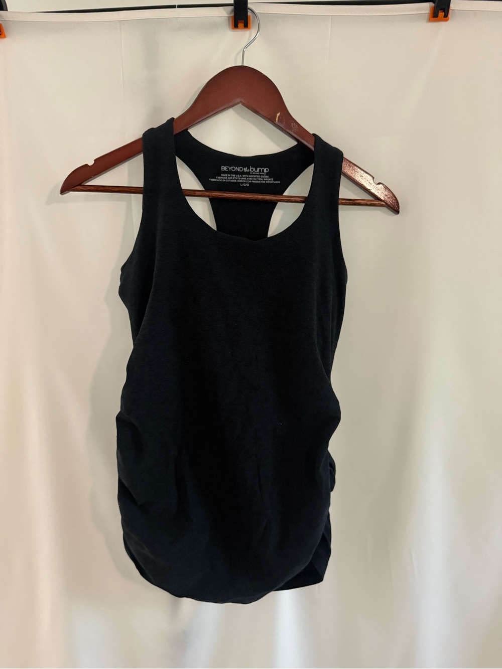 Beyond the Bump Black Racerback Maternity Tank